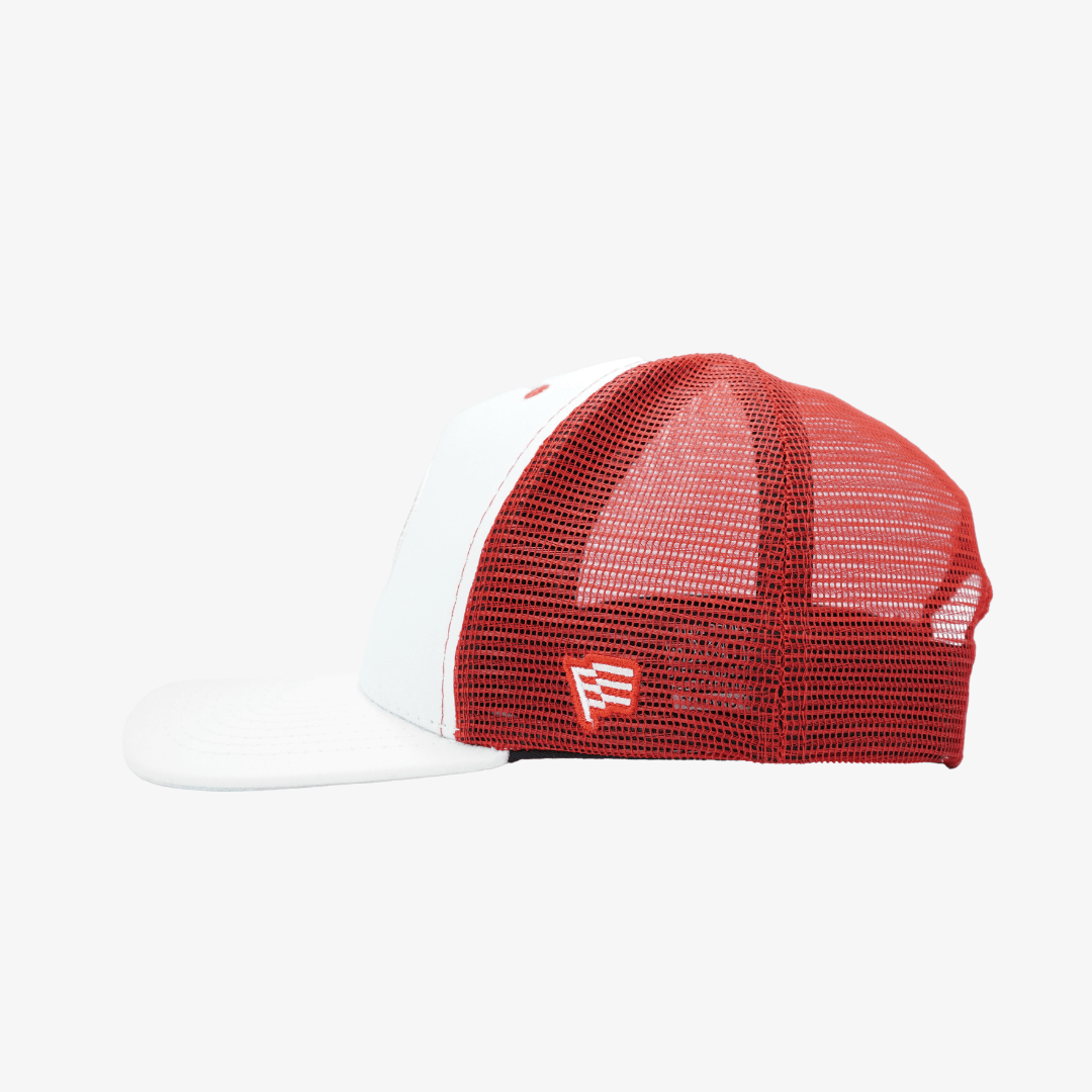 Boné Trucker Internacional Tela - Branco, detalhe da gola