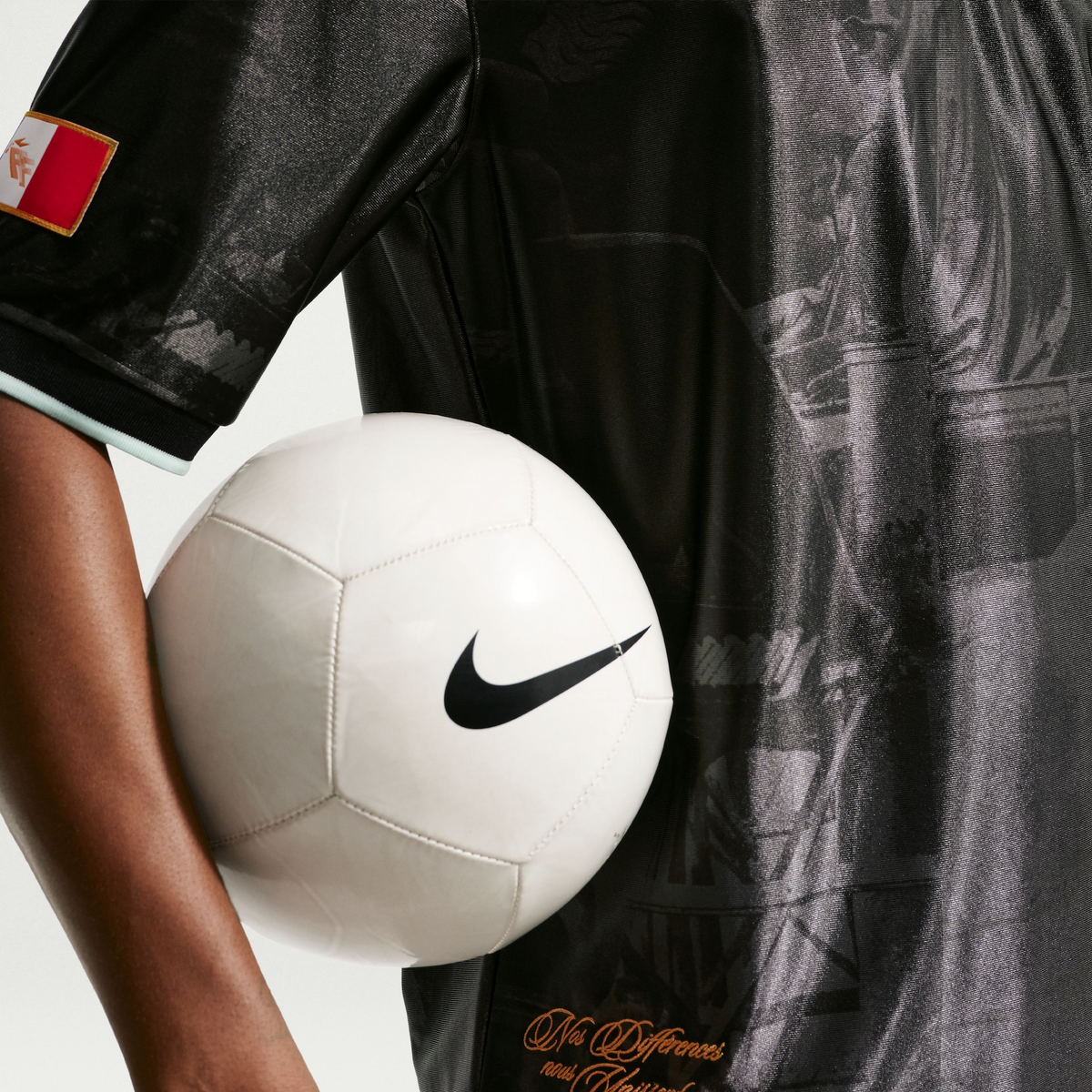 Camiseta França Dri-FIT Nike Energy Masculina, detalhe do tecido