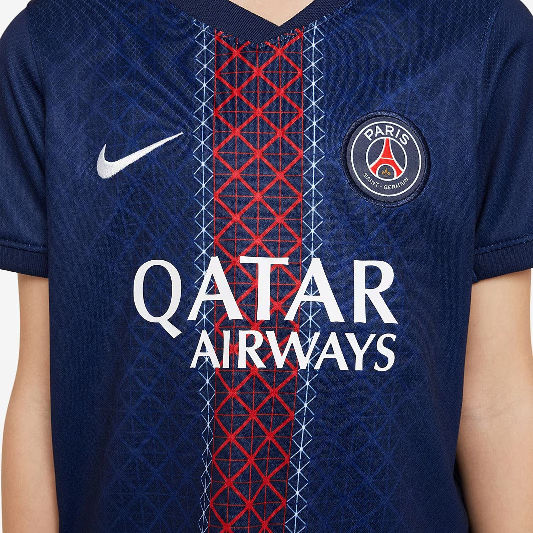 Conjunto Infantil Nike Paris Saint Germain 2025/26 I, detalhe da gola