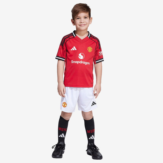 Conjunto Infantil Adidas Manchester United 2025/26 Torcedor na TSN Sports