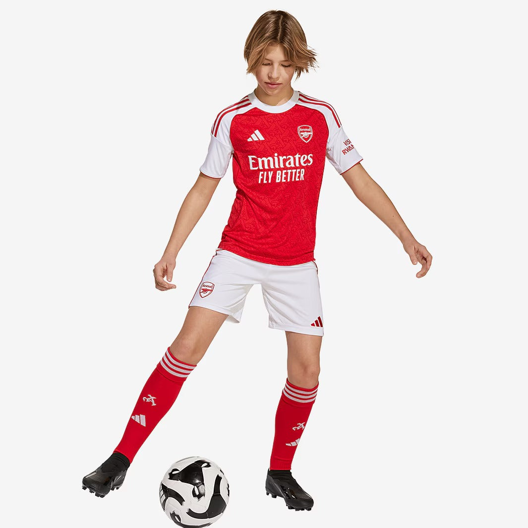 Conjunto Infantil Adidas Arsenal 2025/26 I, vista de frente