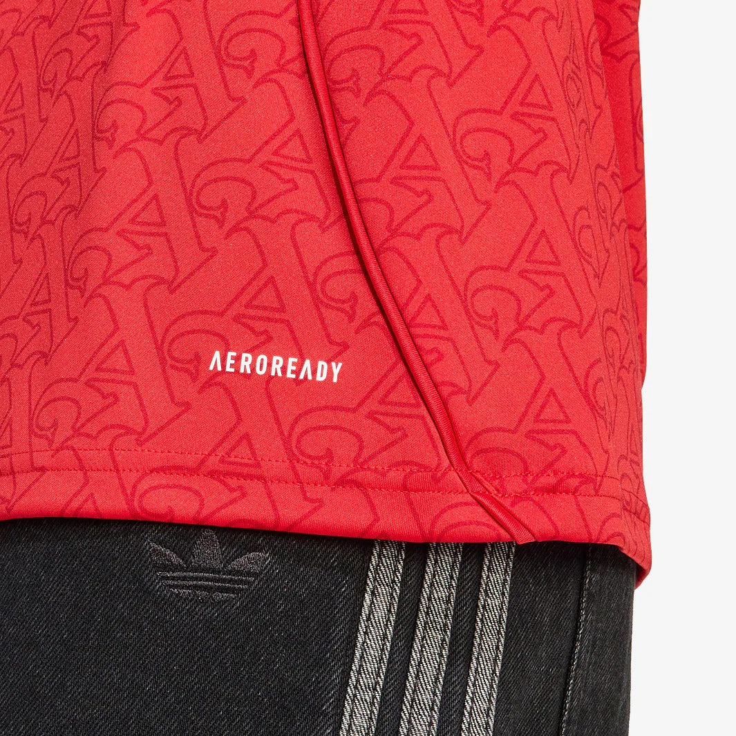 Camisa Feminina Adidas Arsenal 2024/25 I, detalhe da gola