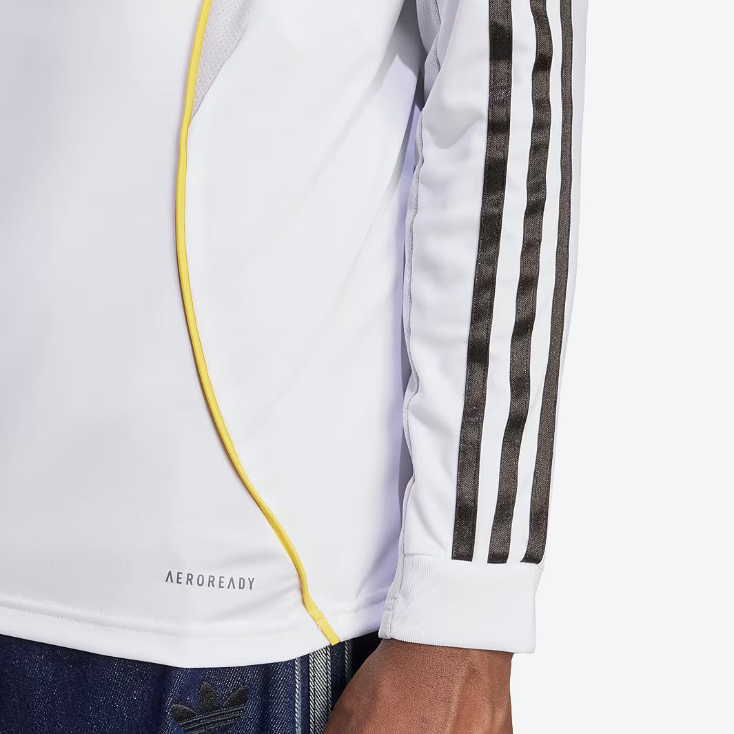 Camisa Adidas Real Madrid 2025/26 I Manga Longa, detalhe da gola