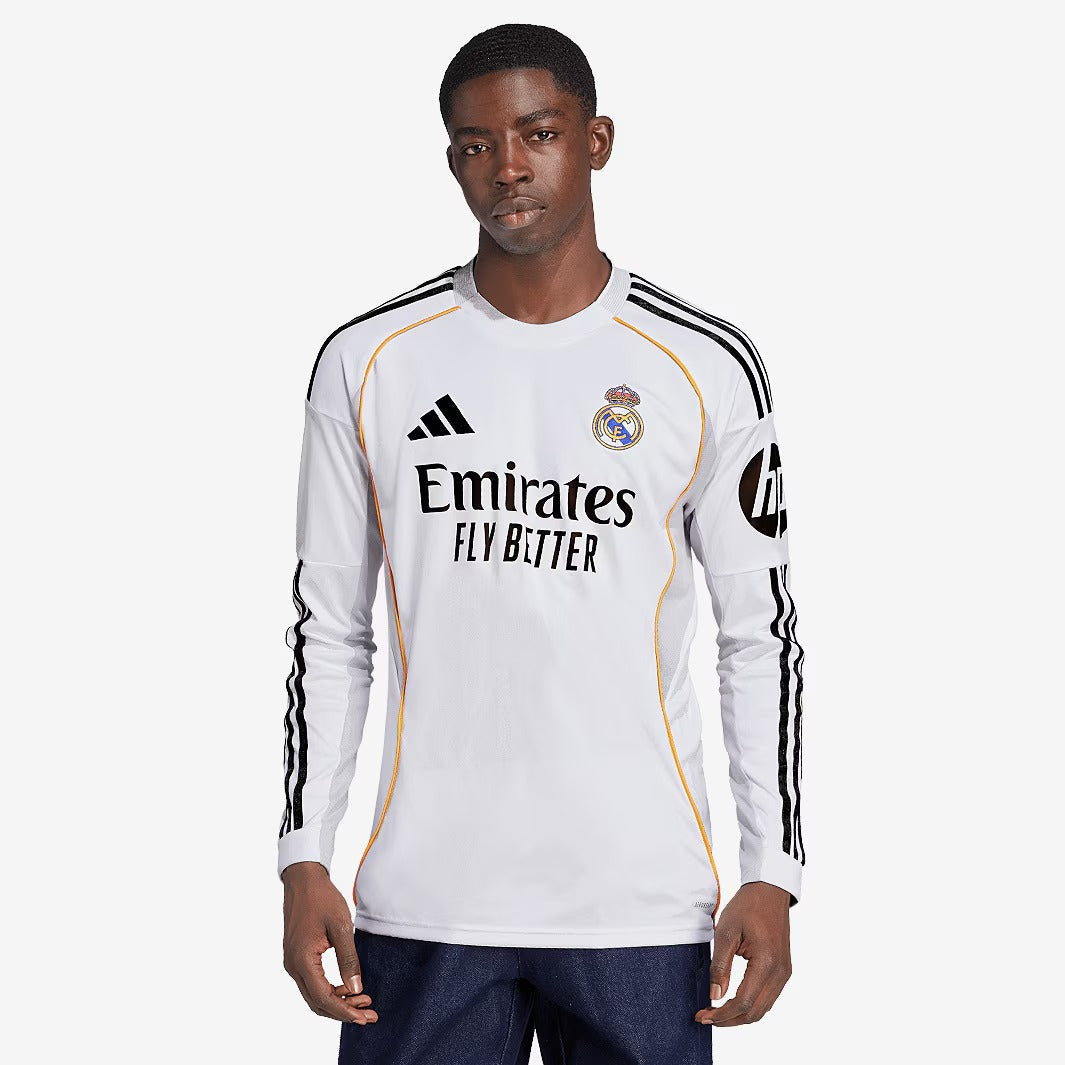 Camisa Adidas Real Madrid 2025/26 I Manga Longa na TSN Sports