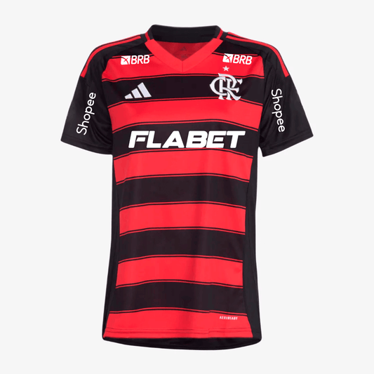 Camisa Feminina Adidas Flamengo 2025/26 I Com Patrocínios na TSN Sports