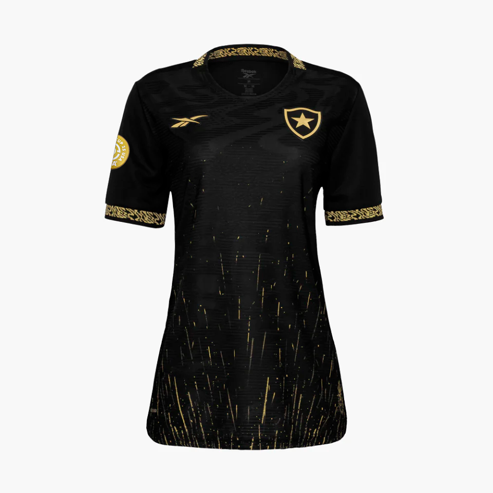 Camisa Feminina Reebok Botafogo 2024/25 II, detalhe da manga