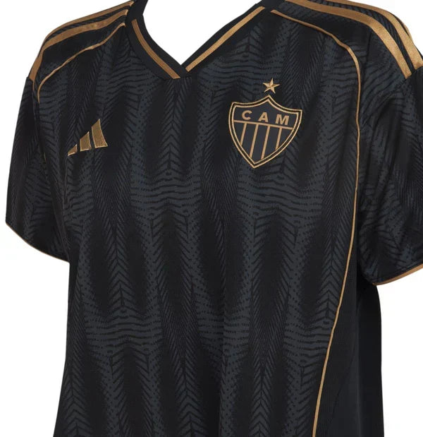 Camisa Feminina Atlético Mineiro 2025/26 III, detalhe do escudo