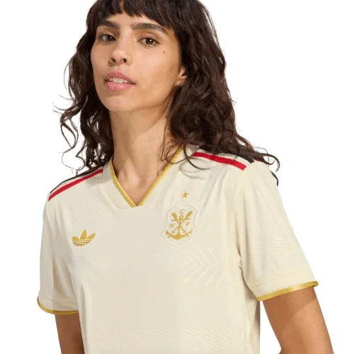 Camisa Feminina Adidas Flamengo 2025/26 III, detalhe do tecido