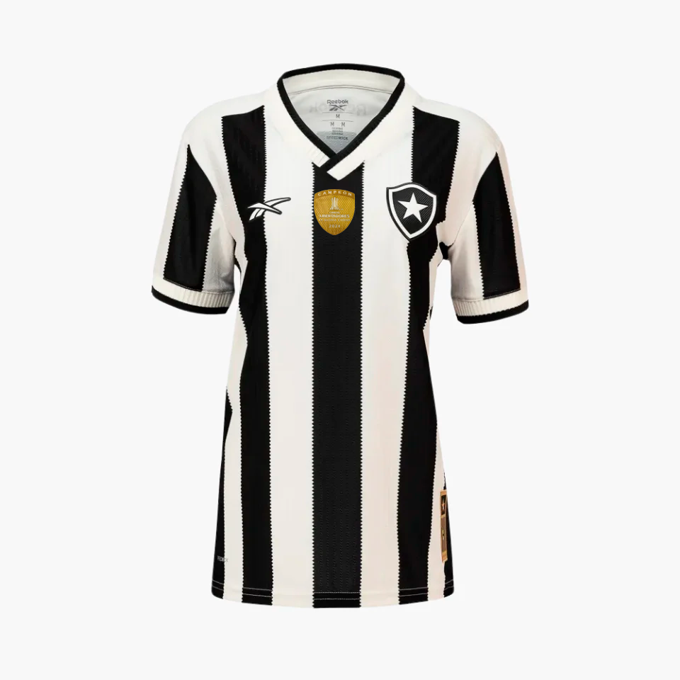 Camisa Feminina Reebok Botafogo 2024/25 I, detalhe da manga