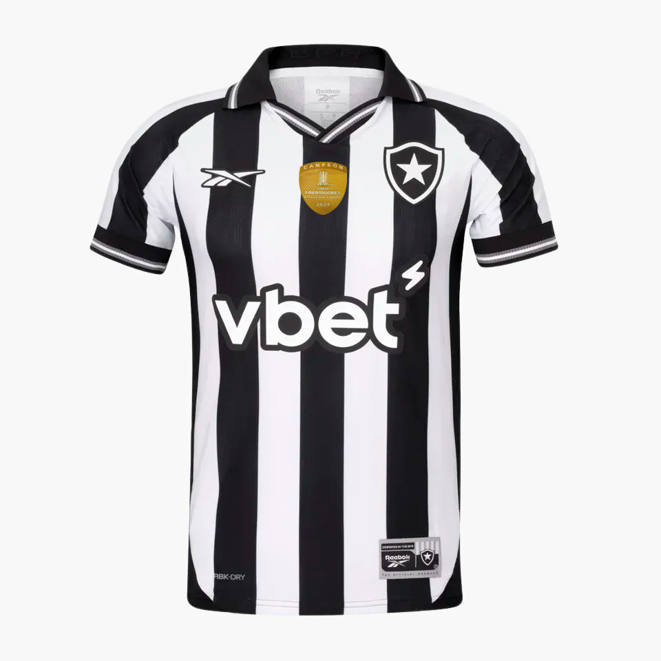 Camisa Reebok Botafogo 2025/26 I, detalhe da manga