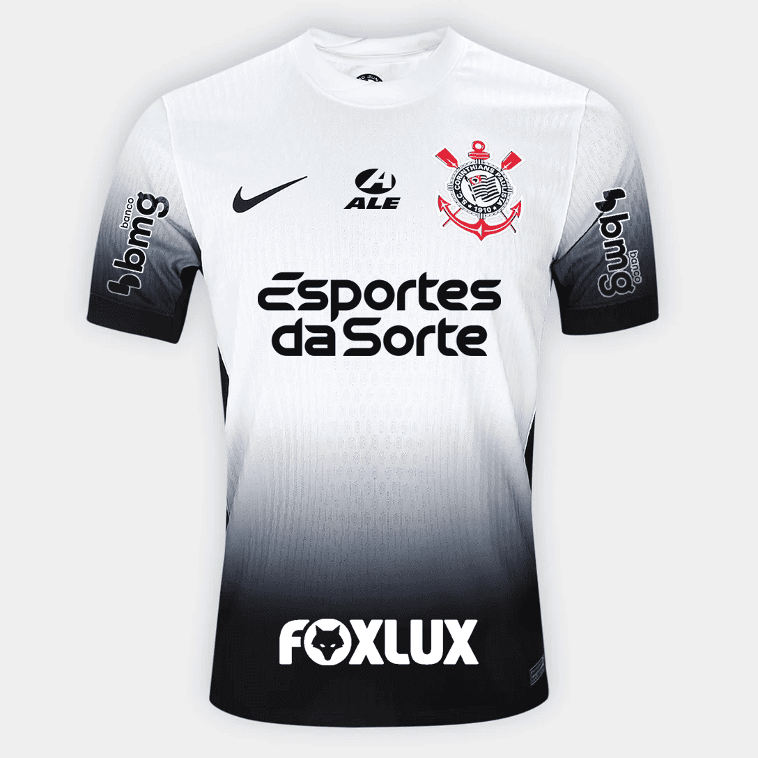 Camisa Nike Corinthians 2024/25 I Jogador Com Patrocínios, vista de frente