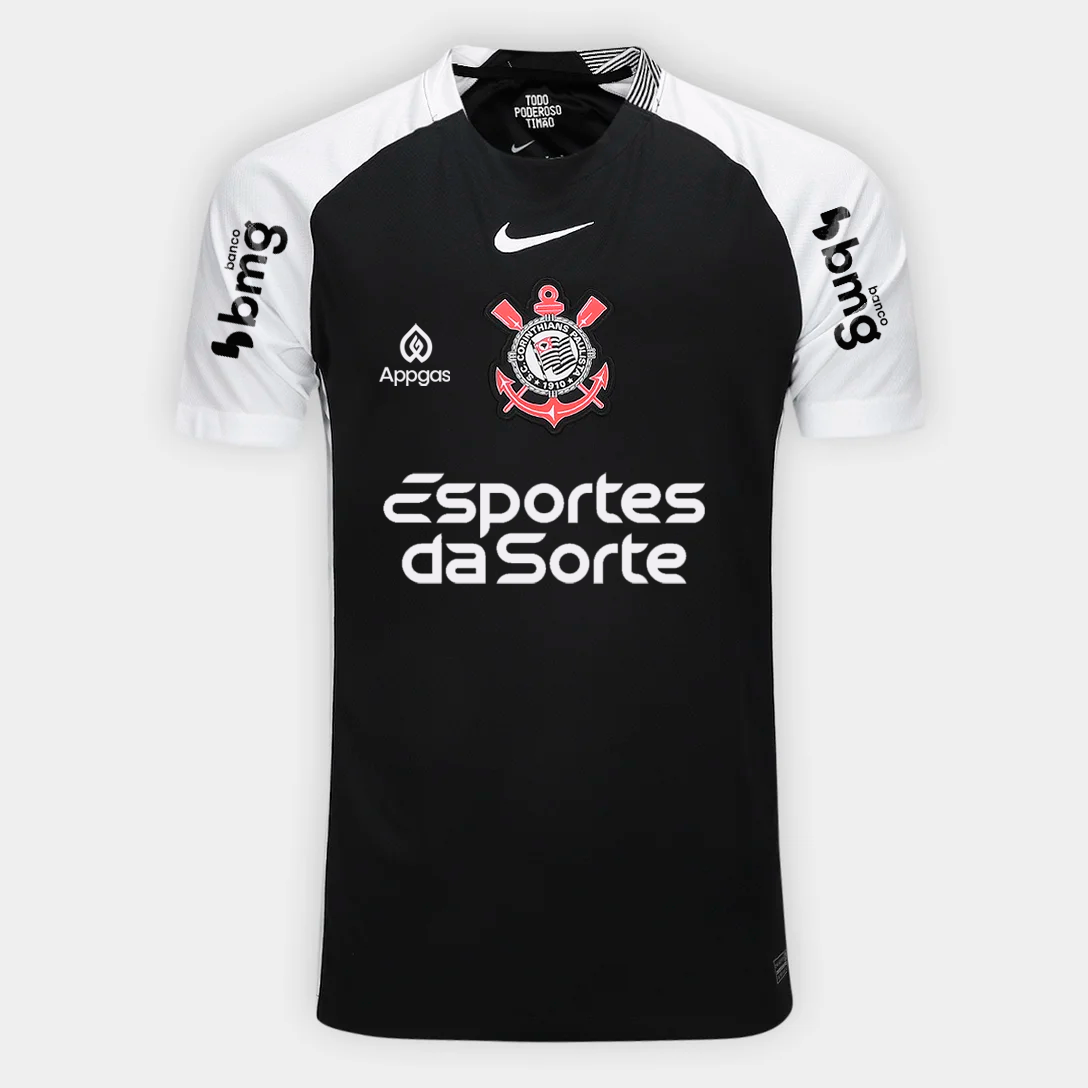 Camisa Nike Corinthians 2025/26 II Torcedor Com Patrocínios na TSN Sports