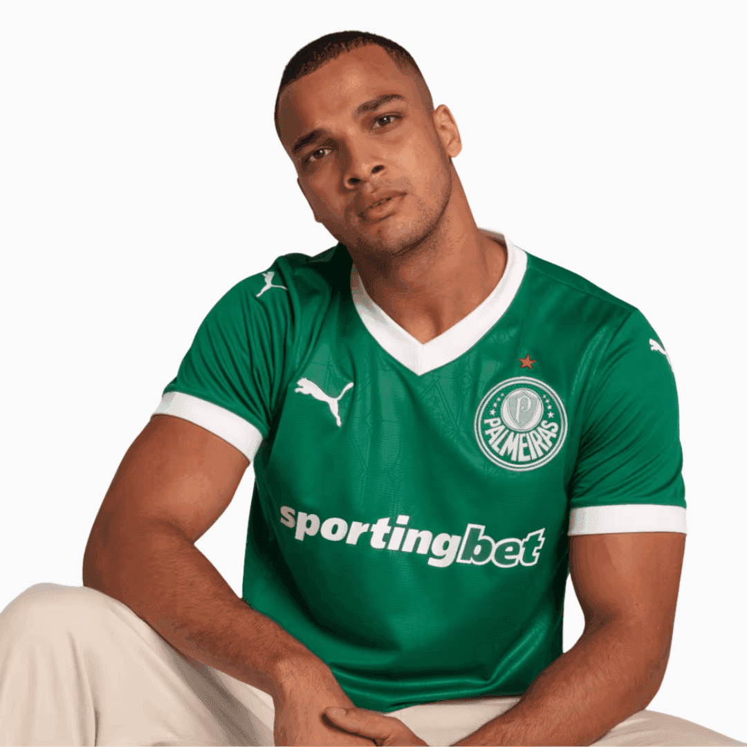 Camisa Puma Palmeiras 2025/26 I Torcedor, detalhe da gola