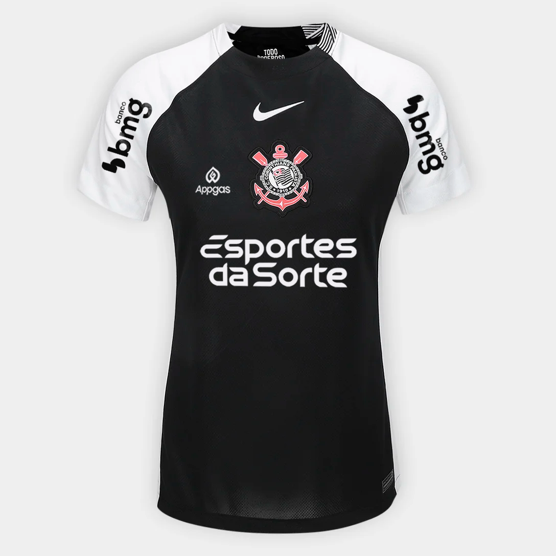 Camisa Feminina Nike Corinthians 2025/26 II Torcedor Com Patrocínios na TSN Sports