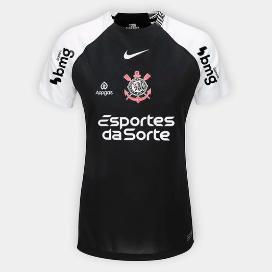 Camisa Feminina Nike Corinthians 2025/26 II Torcedor Com Patrocínios na TSN Sports