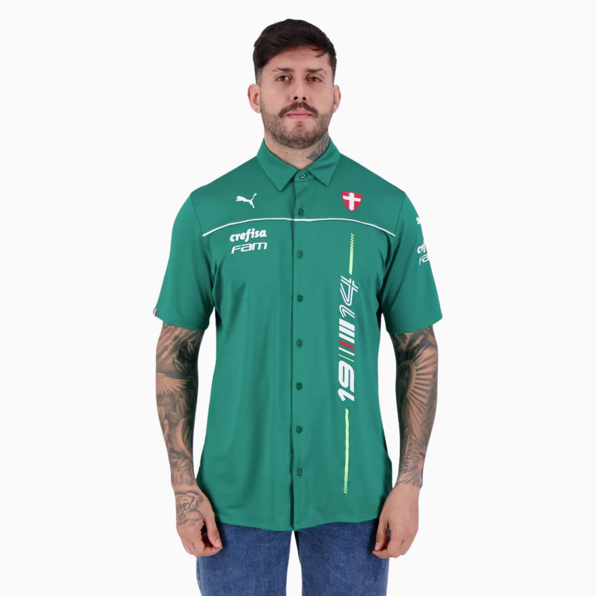 Camisa Palmeiras Puma MotorsportCamisa Palmeiras Puma Motorsport, vista de frente