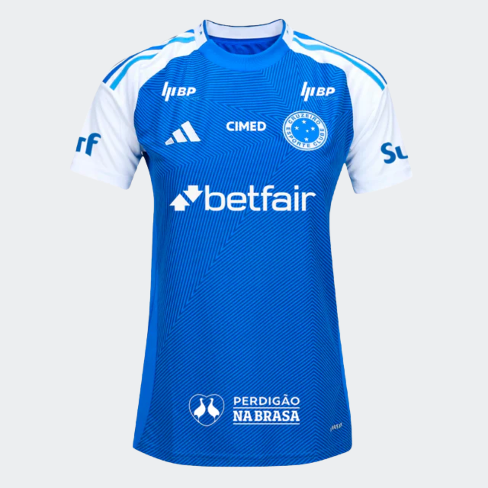 Camisa Feminina Adidas Cruzeiro 2025/26 I Com Patrocínios na TSN Sports