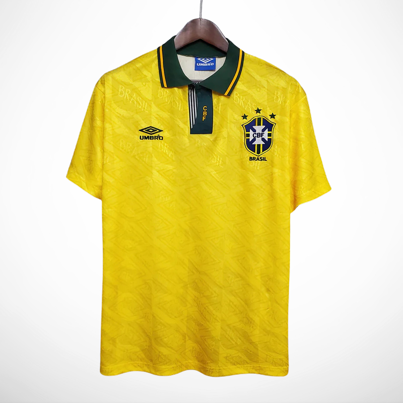 Camisa Seleção Brasil Home - Retrô 1991/92, vista de costas