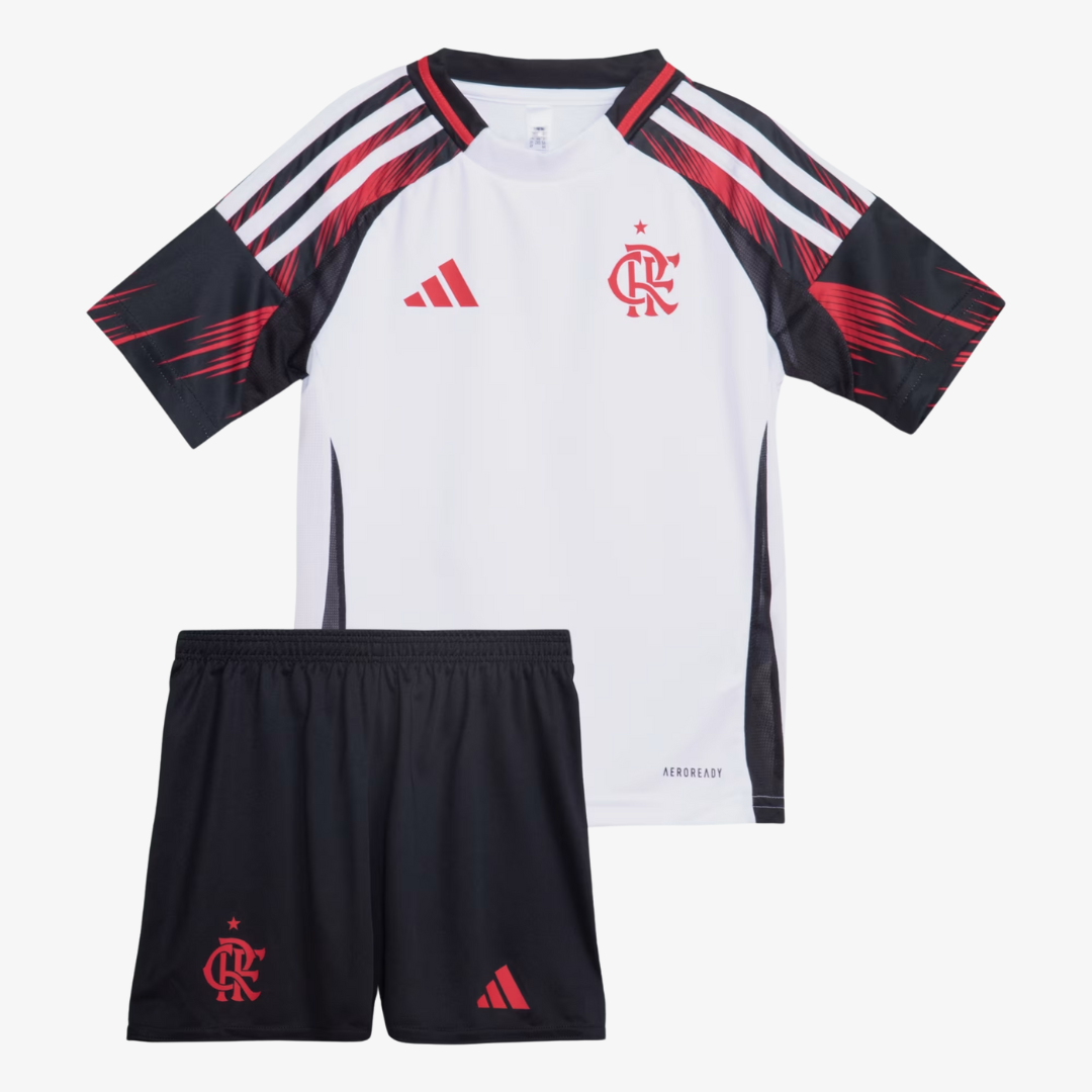 Conjunto Infantil Adidas Flamengo 2025/26 II na TSN Sports