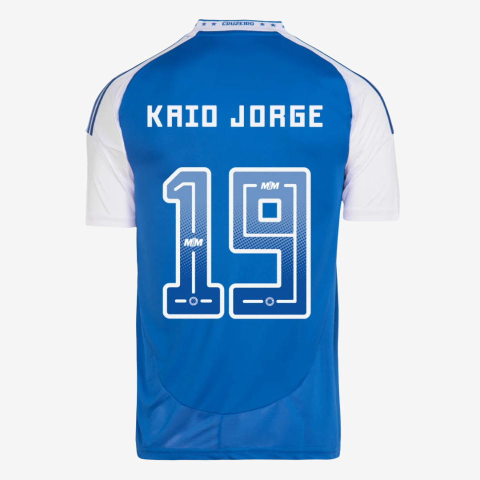 Camisa Adidas Cruzeiro 2025/26 I Com Patrocínios, vista de costas