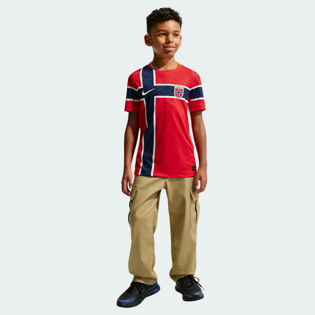 Camisa Infantil Noruega 2026/27 I, vista de costas