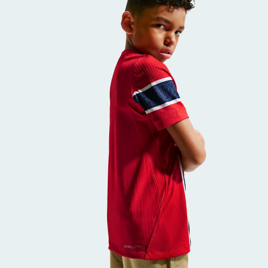 Camisa Infantil Noruega 2026/27 I, vista de frente