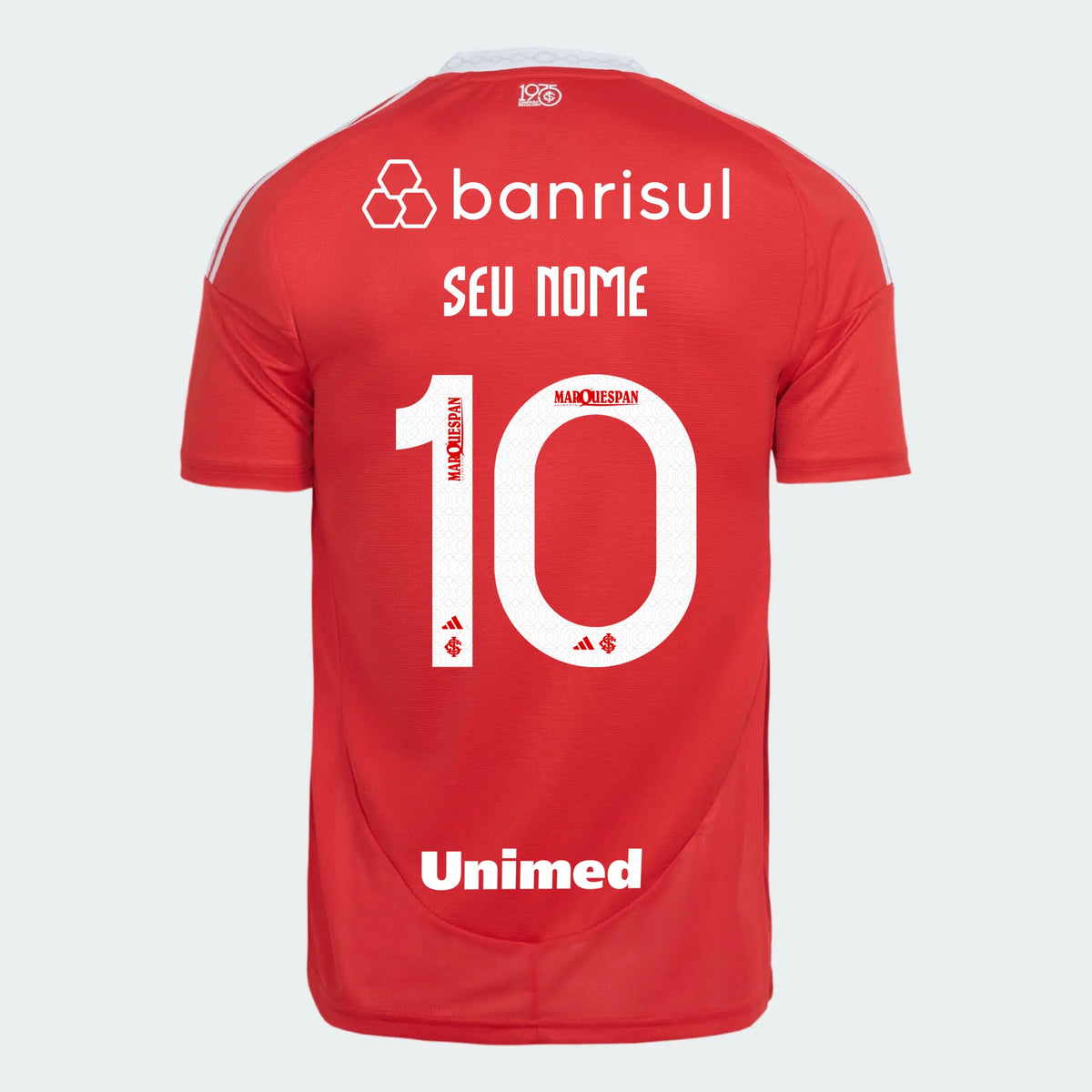 Camisa Adidas Internacional 2025/26 I Com Patrocínios, vista de frente