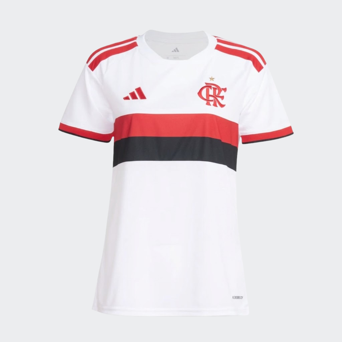 Camisa Flamengo Feminina 2026/27 II, detalhe do escudo