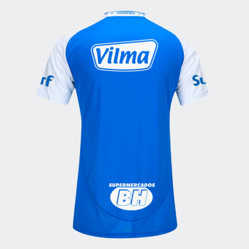 Camisa Feminina Adidas Cruzeiro 2025/26 I Com Patrocínios, vista de frente