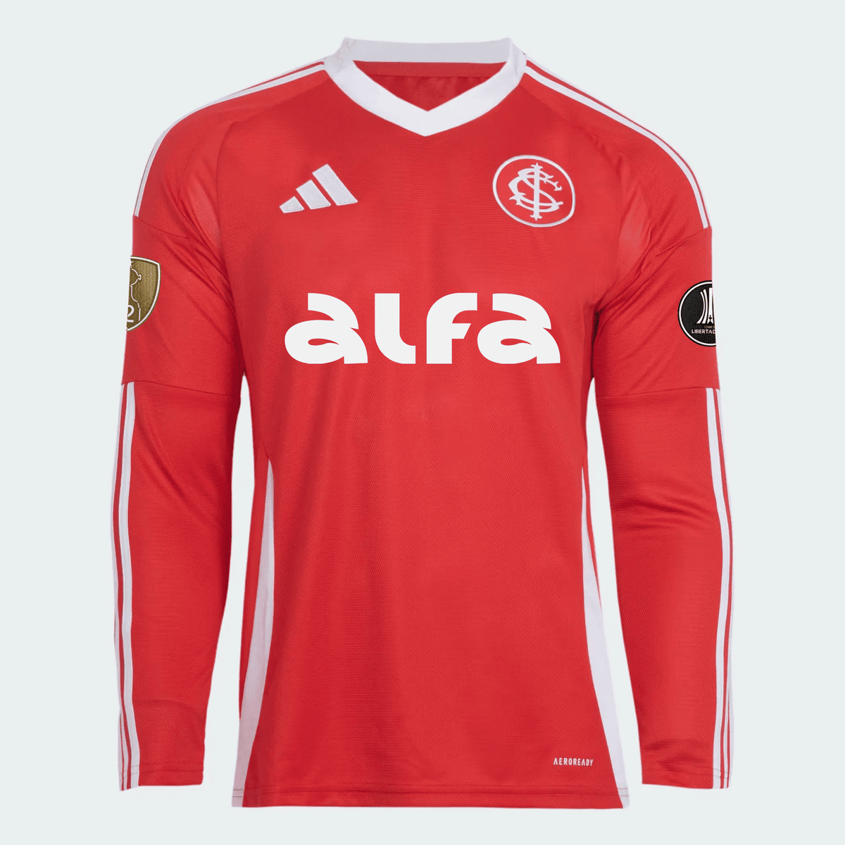 Camisa Adidas Internacional Manga Longa 2025/26 I Com Patrocínios, vista de costas