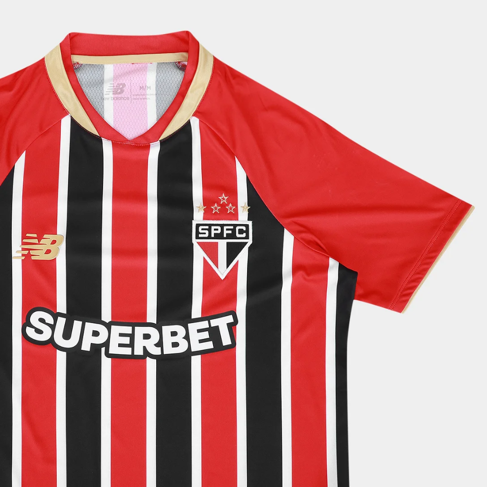 Camisa Feminina New Balance São Paulo 2025/26 II, vista de frente