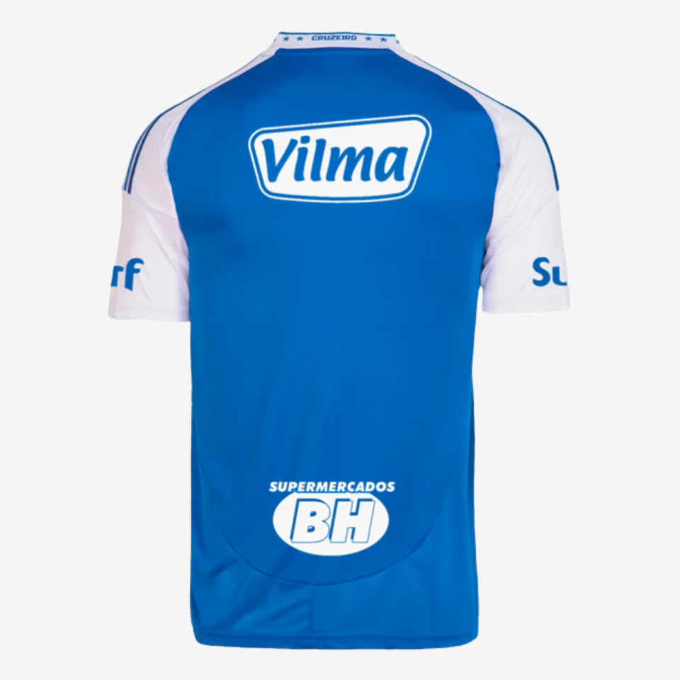 Camisa Adidas Cruzeiro 2025/26 I Com Patrocínios, vista de frente