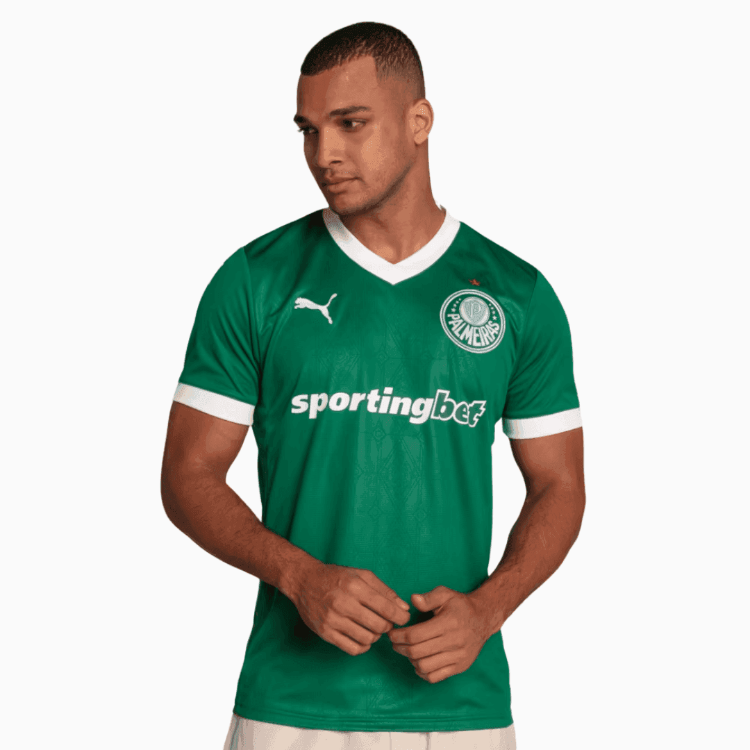 Camisa Puma Palmeiras 2025/26 I - Estevão N° 41, detalhe do tecido