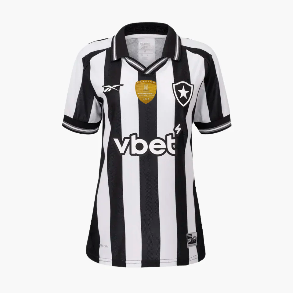 Camisa Feminina Reebok Botafogo 2025/26 I, detalhe da manga