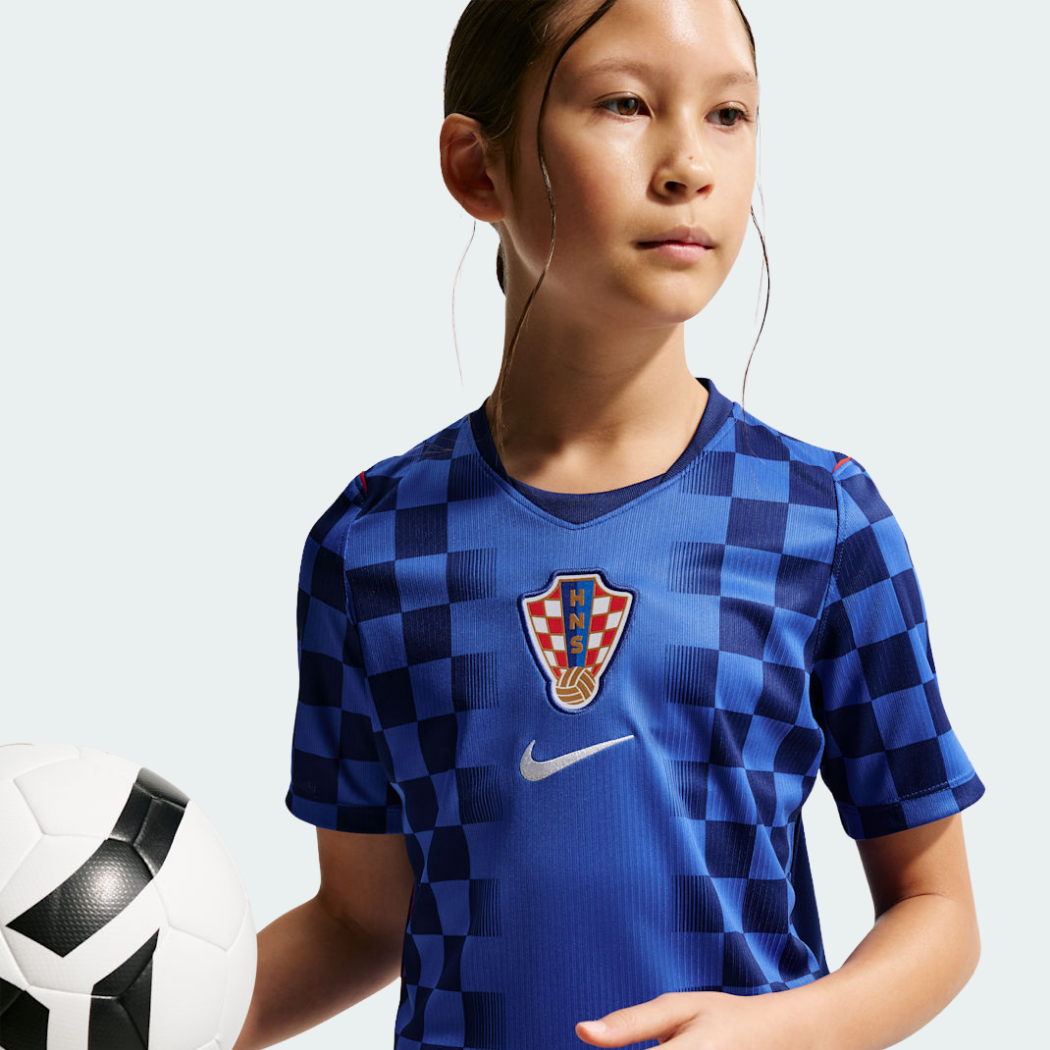 Camisa Infantil Croácia 2026/27 II, vista de costas