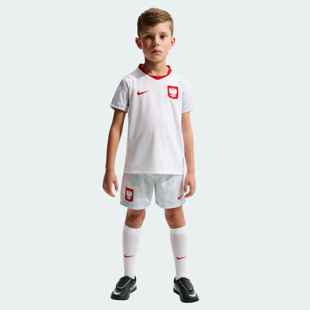 Camisa Infantil Polônia 2026/27 I, vista de frente
