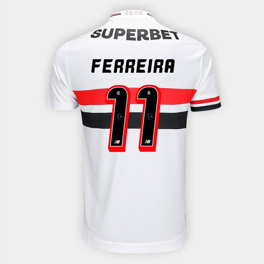 Camisa São Paulo 2025/26 I FERREIRA N° 11 na TSN Sports