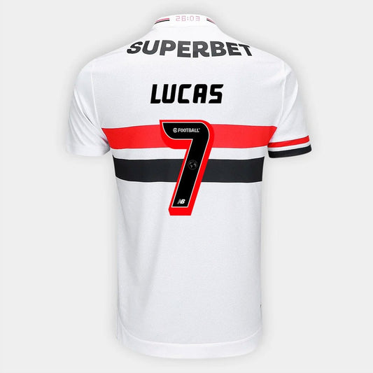 Camisa São Paulo 2025/26 I LUCAS N° 7 na TSN Sports