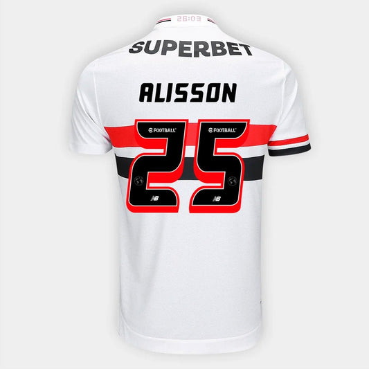 Camisa São Paulo 2025/26 I ALISSON N° 25 na TSN Sports