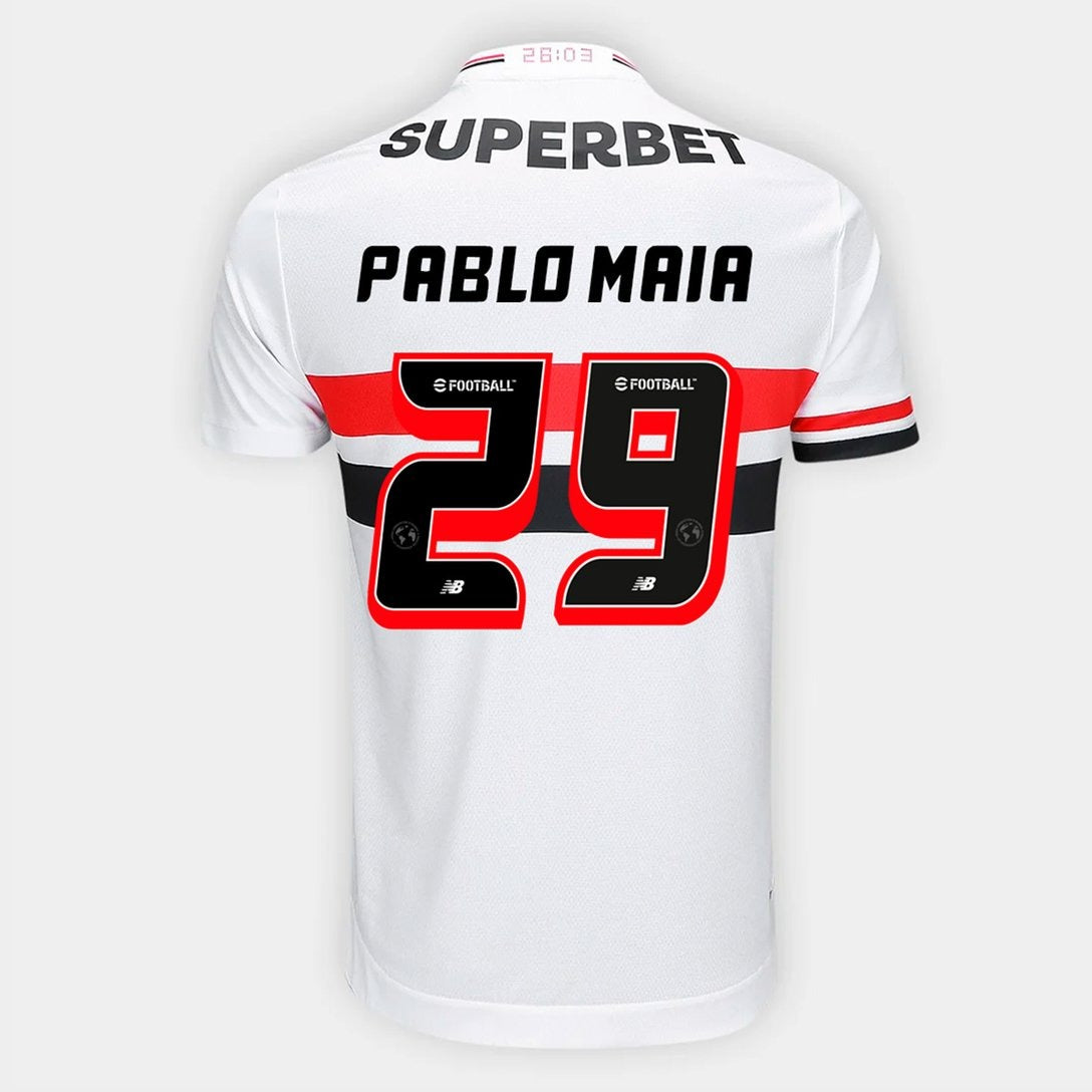 Camisa New Balance São Paulo 2025/26 I Pablo Maia N° 29 na TSN Sports