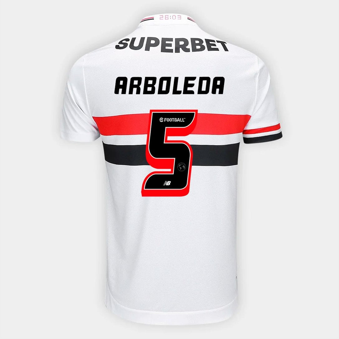 Camisa São Paulo 2025/26 I ARBOLEDA N° 5 na TSN Sports