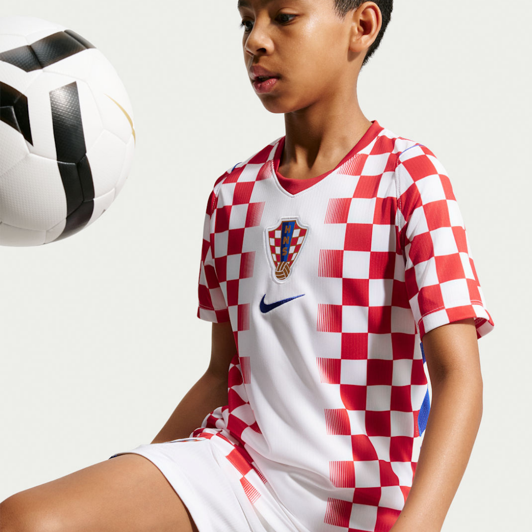 Camisa Infantil Croácia 2026/27 I, vista de costas
