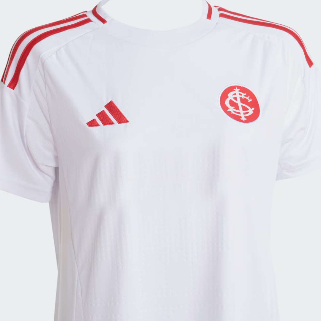 Camisa Feminina Adidas Internacional 2025/26 II, detalhe da gola