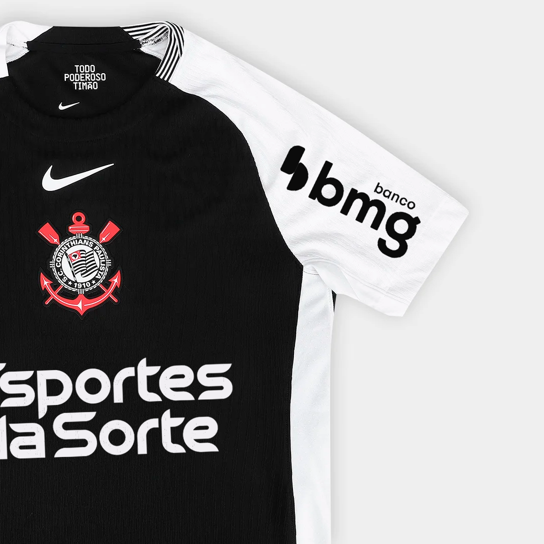 Camisa Nike Corinthians 2025/26 II Jogador Com Patrocínios, vista de costas