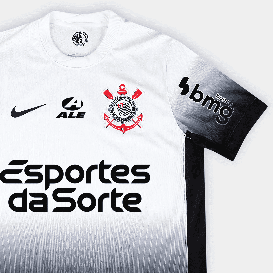 Camisa Nike Corinthians 2024/25 I Jogador Com Patrocínios, vista de costas