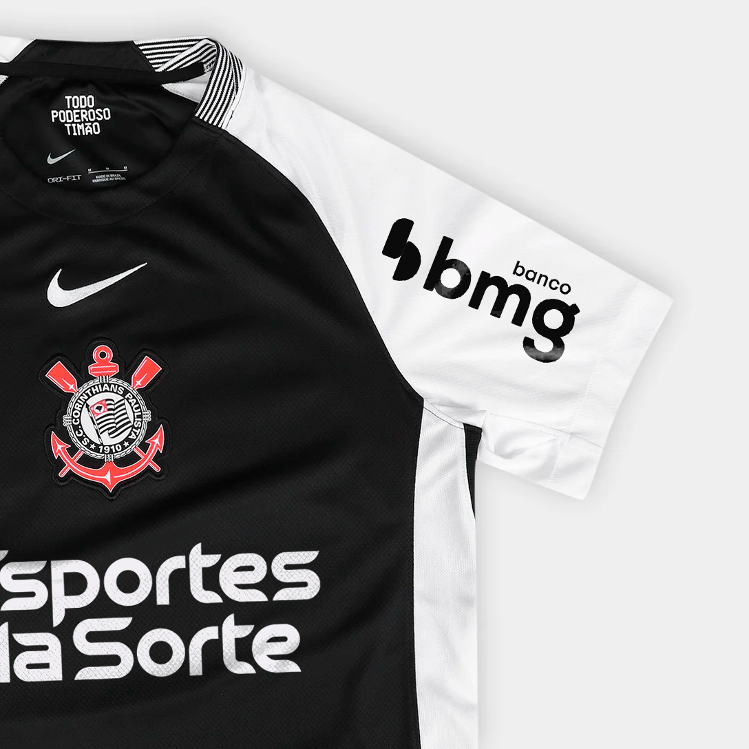 Camisa Nike Corinthians 2025/26 II Torcedor Com Patrocínios, vista de costas