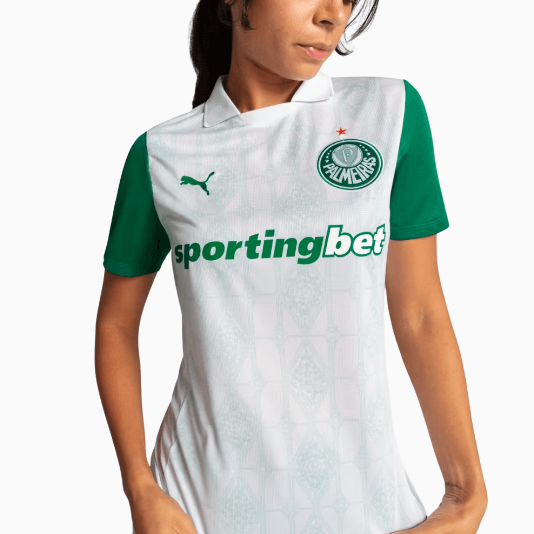 Camisa Feminina Puma Palmeiras 2025/26 II Torcedor, vista de frente
