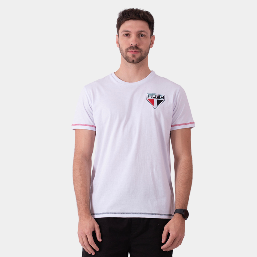Camiseta São Paulo FC Essência SPCF, detalhe do escudo