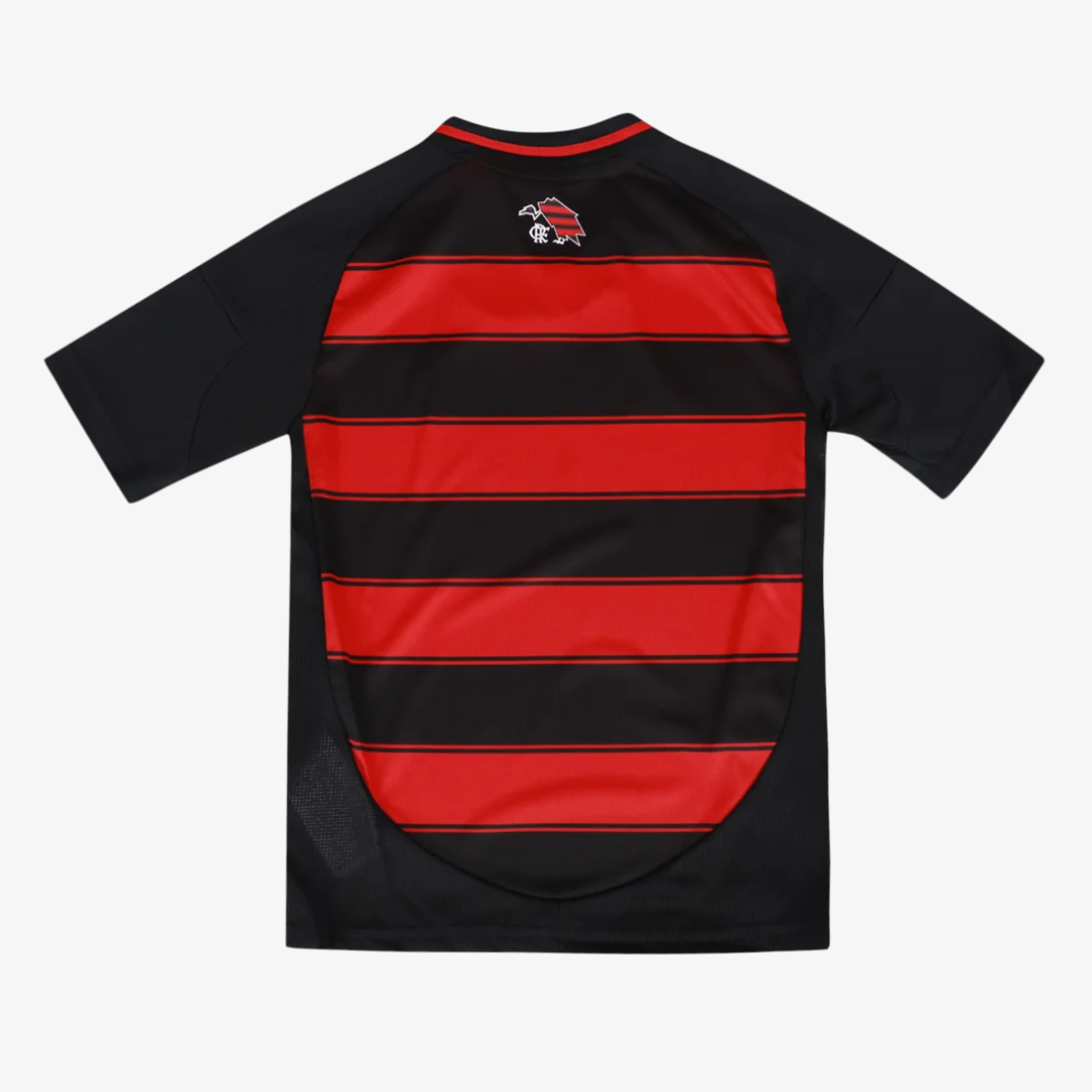 Conjunto Infantil Adidas Flamengo 2025/26 I, vista de costas