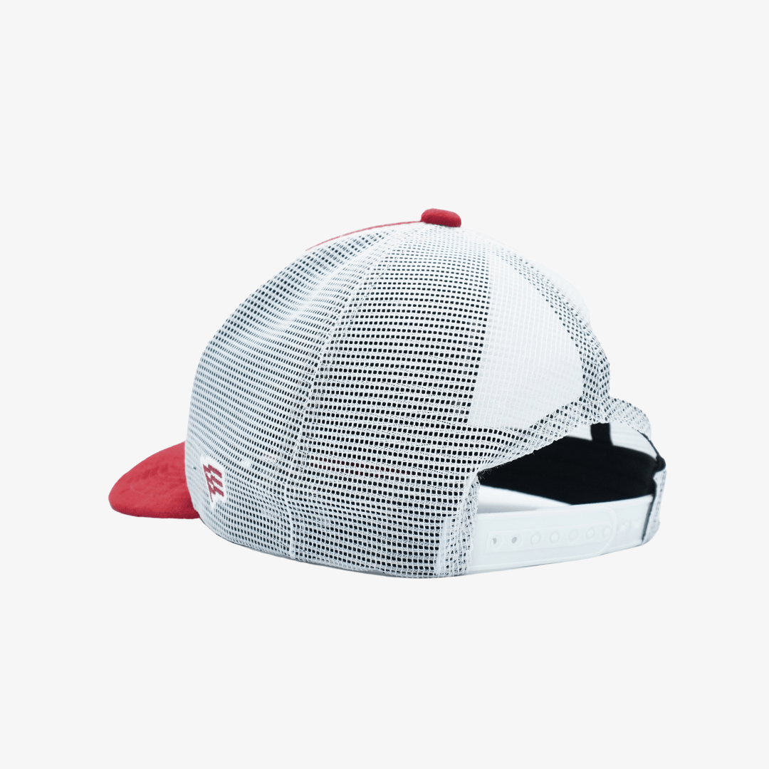 Boné Trucker Internacional Tela - Vermelho, vista de costas